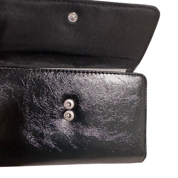 Faux Leather Black Wallet Organizer Built-In Calculator & Multiple Compartments - Picture 8 of 13